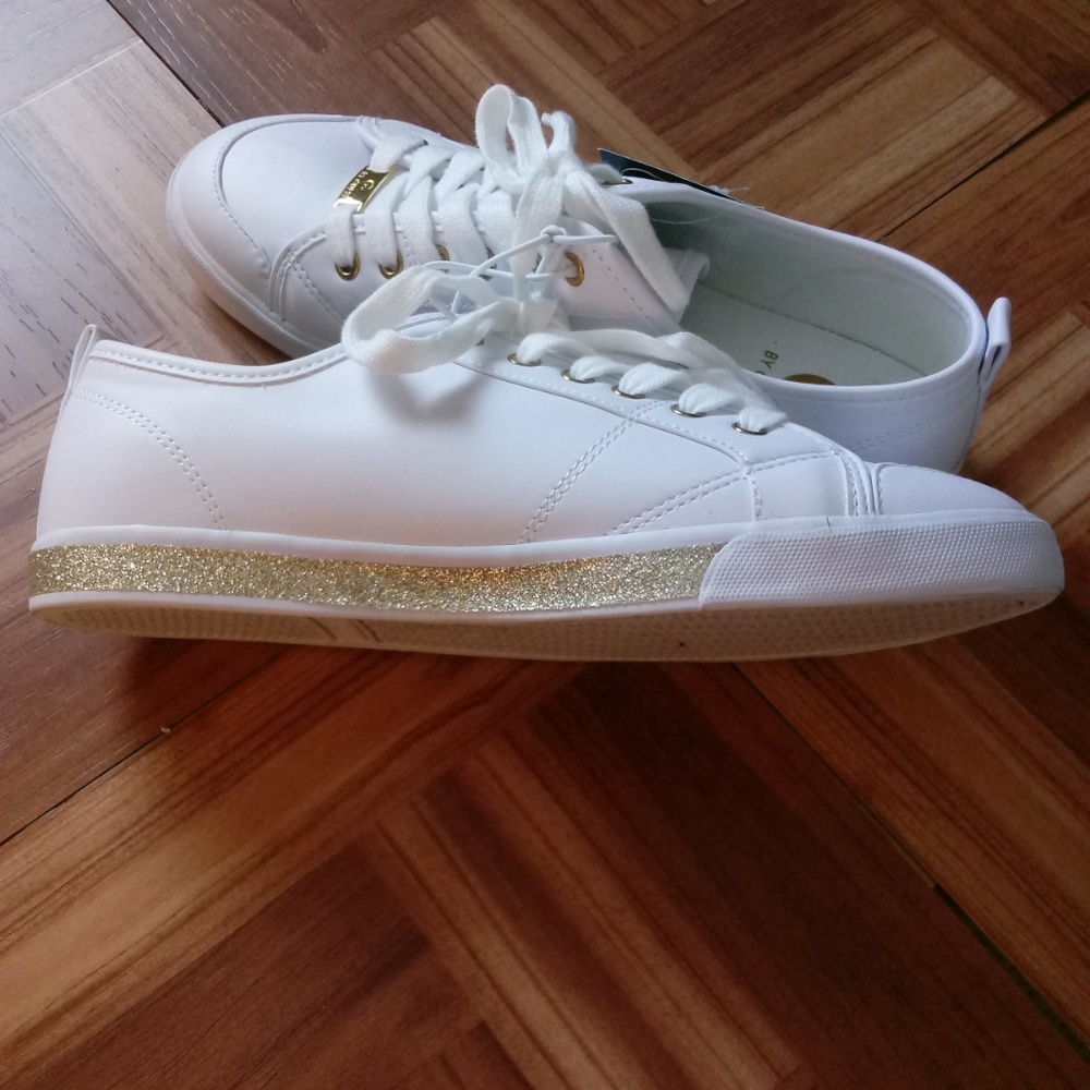 Guess “Glitterotti” White Low-Top Sneakers - Picture 3 of 6